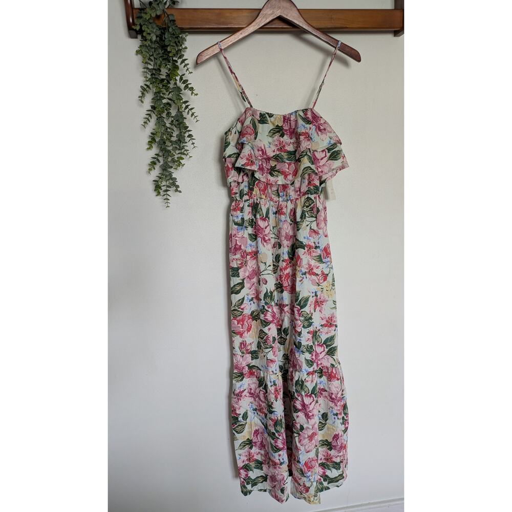 NWT A New Day Floral Ruffle Maxi Dress Tiered A-Line Sundress Cottagecore - Picture 2 of 6
